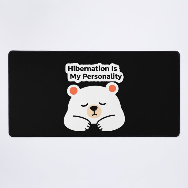 Item preview, Hibernation Is My Personality | Funny Sleepy Bear Sticker for Introverts designed and sold by Inkabbmate.