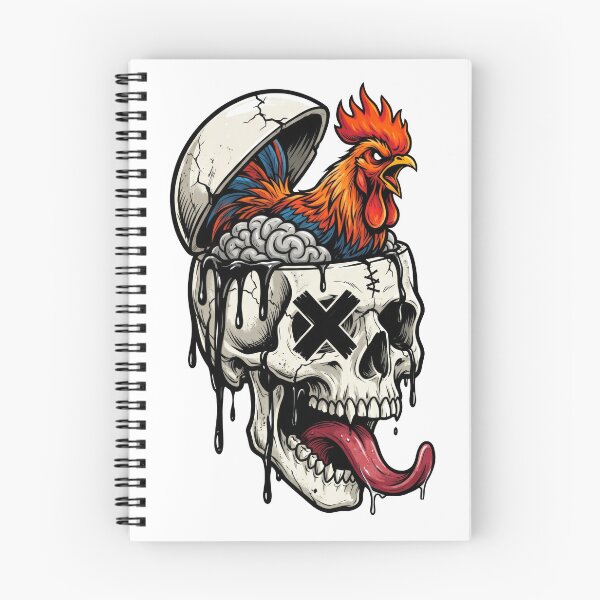 Item preview, Rooster Outta My Mind Gothic Skull Streetwear designed and sold by seven things shop.