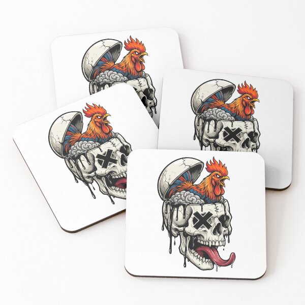 Item preview, Rooster Outta My Mind Gothic Skull Streetwear designed and sold by seven things shop.