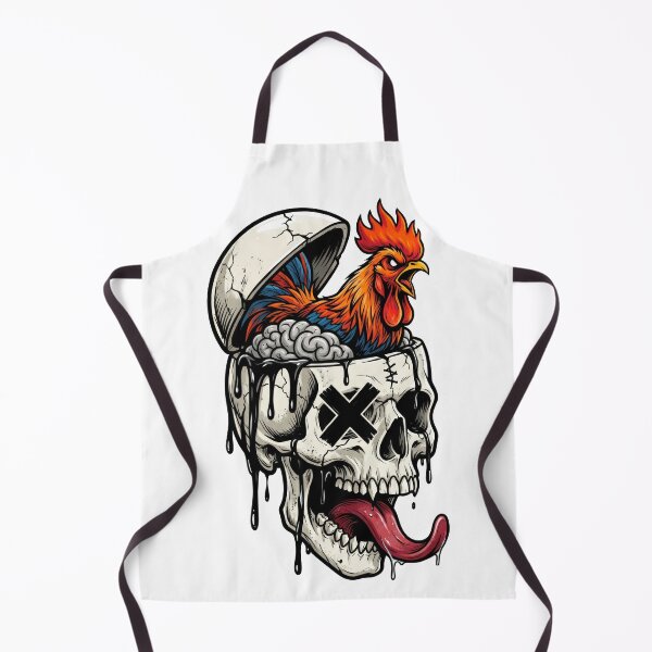 Item preview, Rooster Outta My Mind Gothic Skull Streetwear designed and sold by seven things shop.