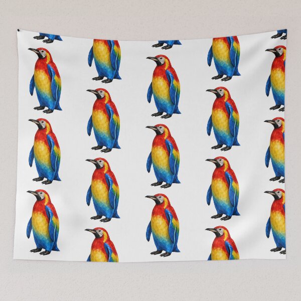 Item preview, Macaw Penguin – Tropical Geometric Fusion designed and sold by filou designs.