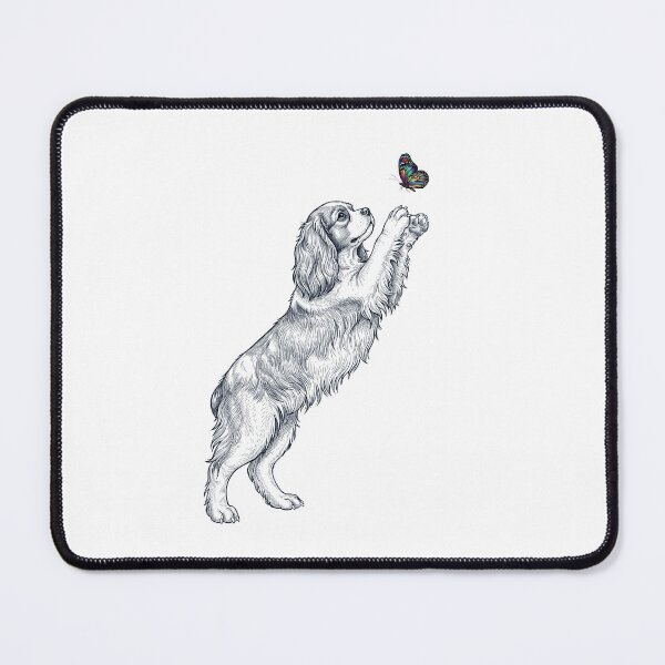 Item preview, Vintage Cavalier King Charles Spaniel with Butterfly Dog Mom Owner designed and sold by TerryConnells.