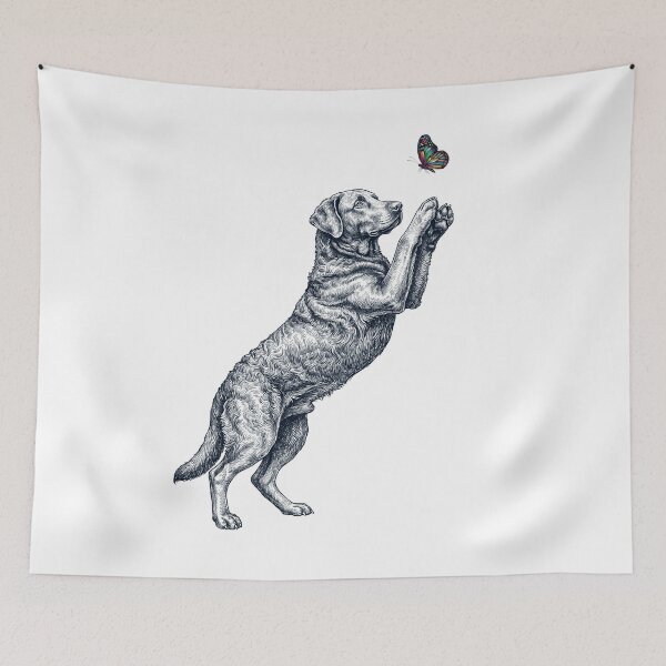 Item preview, Vintage Chesapeake Bay Retriever with Butterfly Dog Mom Owner designed and sold by TerryConnells.