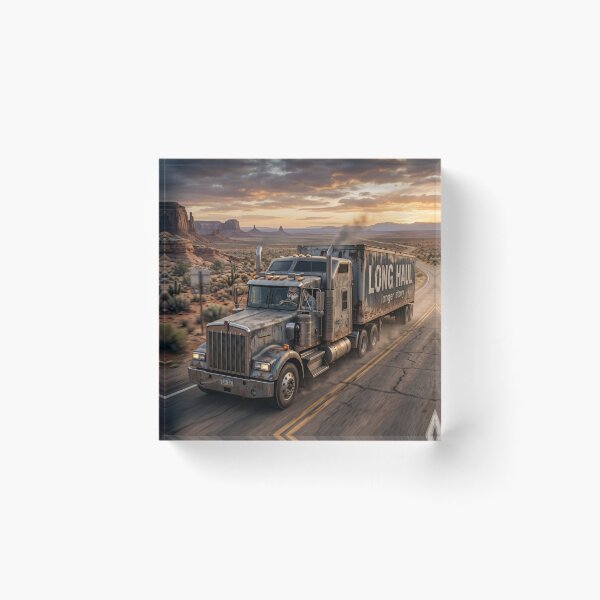 Item preview, Long Haul Wolf | Vintage Trucker Highway Sticker designed and sold by DmaarGroup.