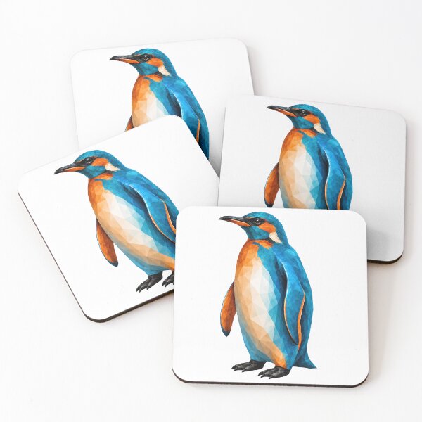 Item preview, Kingfisher Penguin – Geometric River Jewel designed and sold by filou designs.