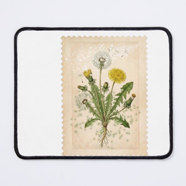 Item preview, Vintage Dandelion Stamp - Aesthetic Botanical Flower Art  designed and sold by Atlasoloji.