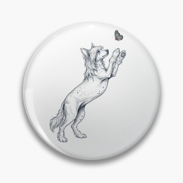 Item preview, Vintage Chinese Crested Dog with Butterfly Dog Mom Owner designed and sold by TerryConnells.