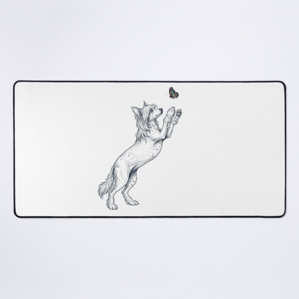 Item preview, Vintage Chinese Crested Dog with Butterfly Dog Mom Owner designed and sold by TerryConnells.