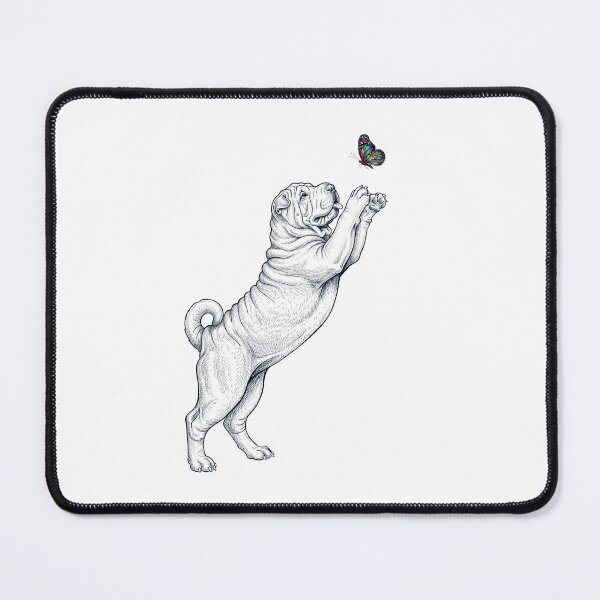 Item preview, Vintage Chinese Shar Pei with Butterfly Dog Mom Owner designed and sold by TerryConnells.