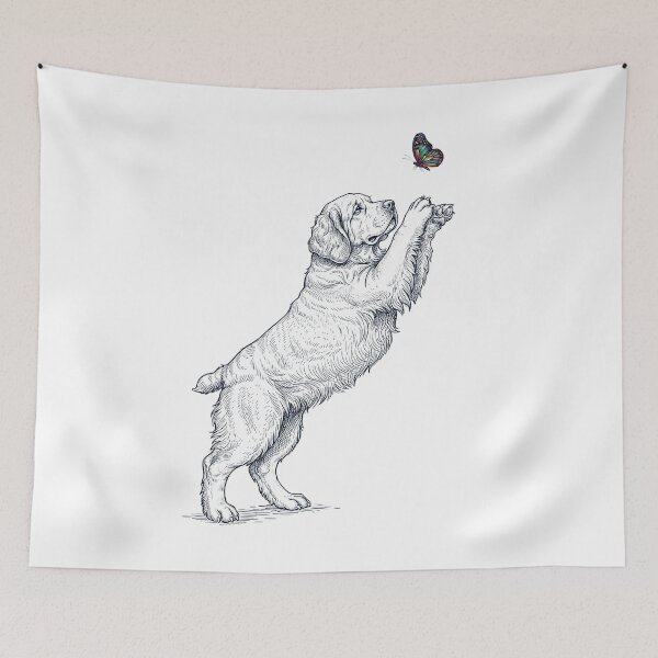 Item preview, Vintage Clumber Spaniel with Butterfly Dog Mom Owner designed and sold by TerryConnells.