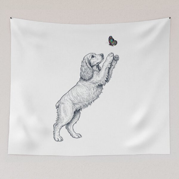 Item preview, Vintage Cocker Spaniel with Butterfly Dog Mom Owner designed and sold by TerryConnells.