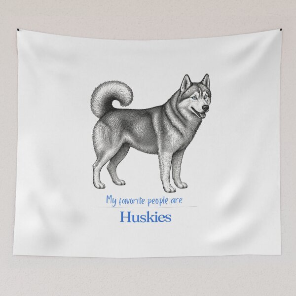 Item preview, My Favorite People Are Huskies | Husky Mom Dad Gift | Husky Christmas Gift | Husky Birthday Gift | Siberian Husky Shirt Mug Sticker designed and sold by The Frog.