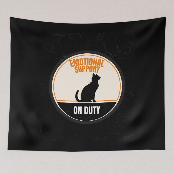 Item preview, Emotional Support Cat On Duty Funny Cat Lover Badge Design designed and sold by Uvclick.