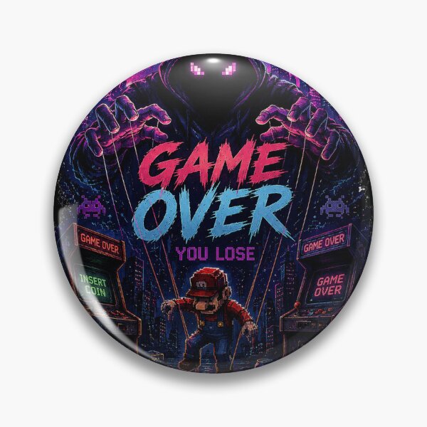 Item preview, Game Over You Lose Retro Arcade Design designed and sold by Hese12.
