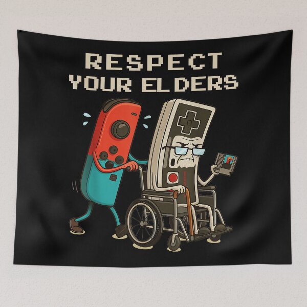 Item preview, Respect Your Elders Retro Gamer Video Games Player designed and sold by SeraXYZ.