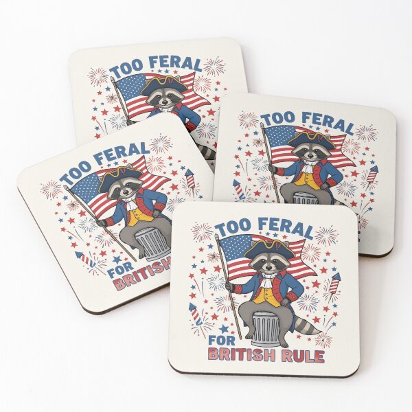 Item preview, Too Feral For British Rule Raccoon Shirt – Funny Patriotic Trash Panda T-shirt designed and sold by ZyxDes.