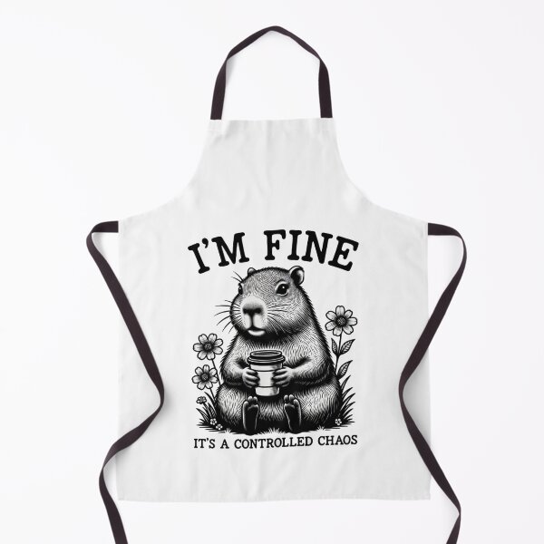 Item preview, I'm Fine It's A Controlled Chaos Capybara Coffee Meme designed and sold by AlexandraSand.