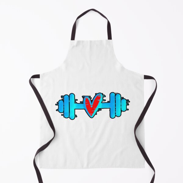 Item preview, Weight Heart Glitch Blue Gym Love Fitness designed and sold by AstronautMerch.