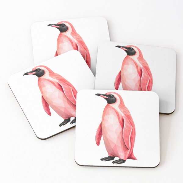 Item preview, Flamingo Penguin – Geometric Pink Paradise designed and sold by filou designs.