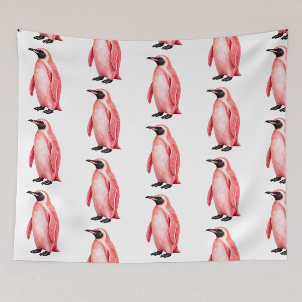 Item preview, Flamingo Penguin – Geometric Pink Paradise designed and sold by filou designs.