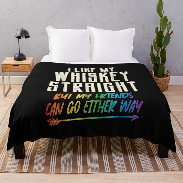 Item preview, I Like My Whiskey Straight LGBTQ Pride Ally Humor Quote Design designed and sold by Lilbahlil.