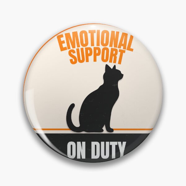 Item preview, Emotional Support Cat On Duty Cute Cat Badge Design designed and sold by Uvclick.