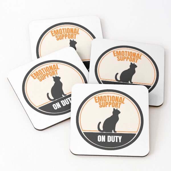 Item preview, Emotional Support Cat On Duty Cute Cat Badge Design designed and sold by Uvclick.