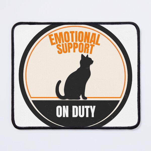 Item preview, Emotional Support Cat On Duty Cute Cat Badge Design designed and sold by Uvclick.