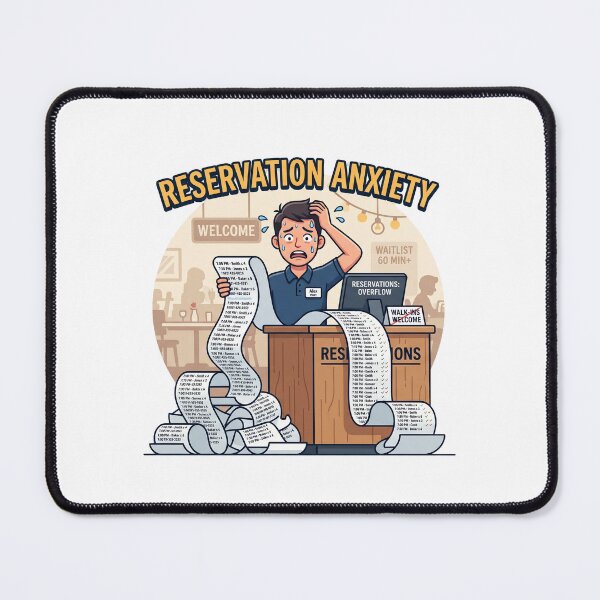 Item preview, Reservation Anxiety: Table For Two, Panicking For One designed and sold by BrewChef.