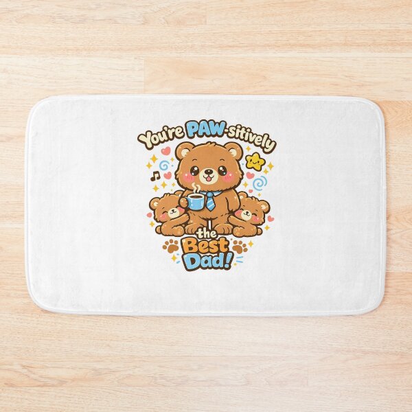 Item preview, PAW-sitively the Best Dad! Cute Papa Bear Father's Day Design designed and sold by RonBear-Designs.