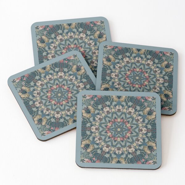 Item preview, Cool Tone Vintage-Style Abstract Kaleidoscope Design designed and sold by Nene Bird Designs.