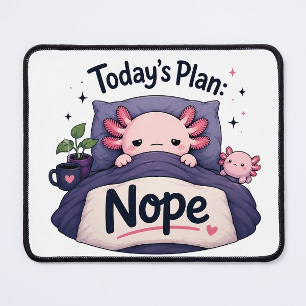 Item preview, axolotl in bed designed and sold by PeterPunkt.