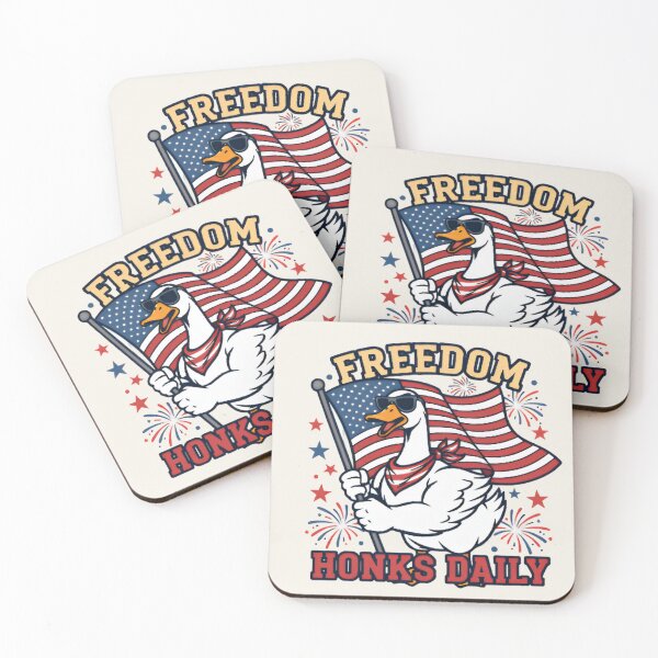 Item preview, American Goose Shirt – Freedom Honks Daily Funny Patriotic Goose Meme T-shirt designed and sold by ZyxDes.