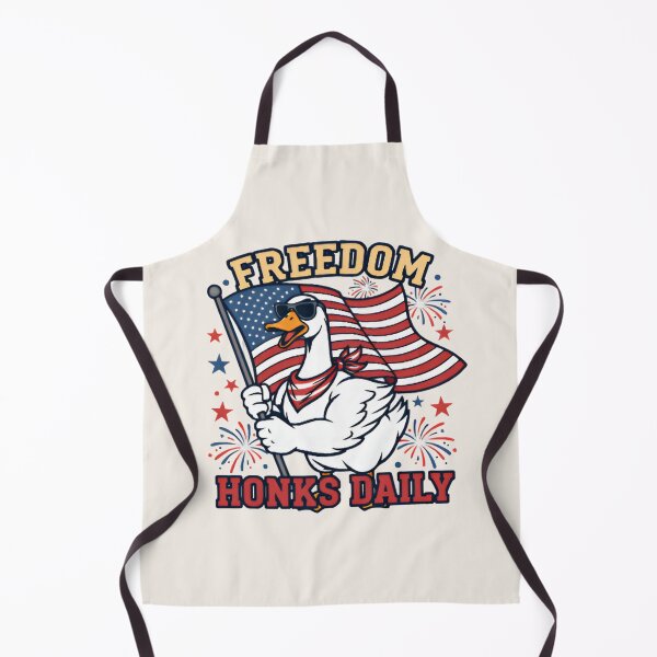 Item preview, American Goose Shirt – Freedom Honks Daily Funny Patriotic Goose Meme T-shirt designed and sold by ZyxDes.