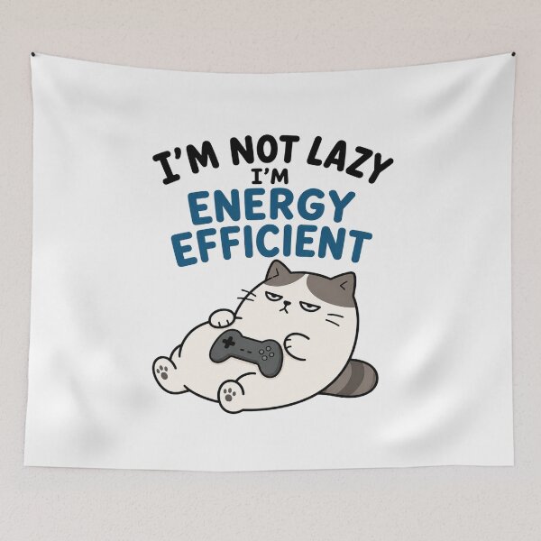 Item preview, im not lazy, im energy efficient.  designed and sold by vecart34.