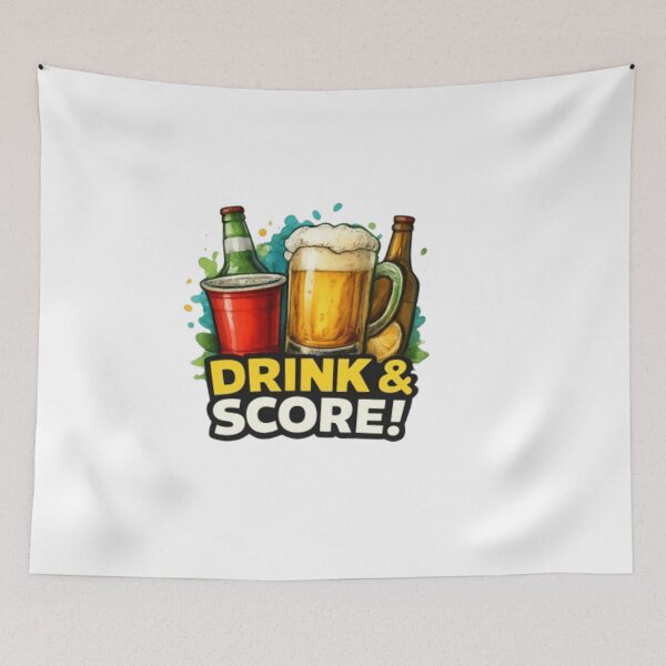 Item preview, Drink & Score! Soccer Fan Party Sticker designed and sold by syndia2209.