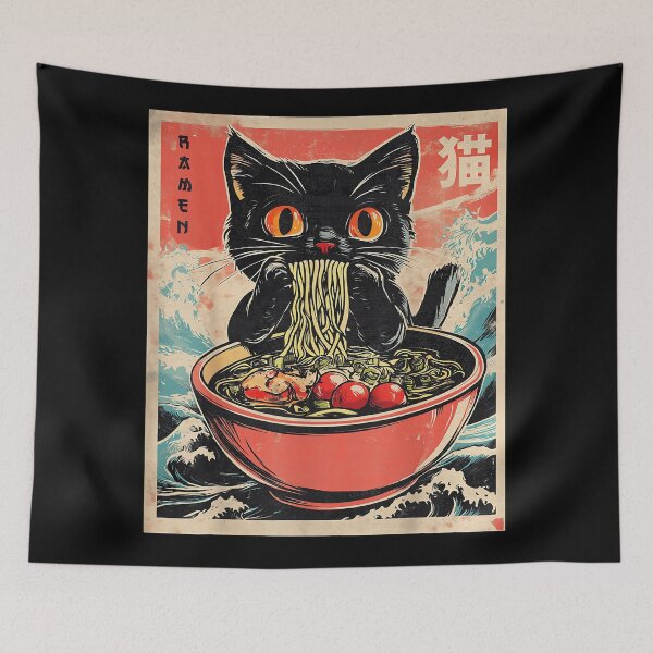 Item preview, Ramen Cat Japanese Noodle Foodie Pet Owner designed and sold by SeraXYZ.