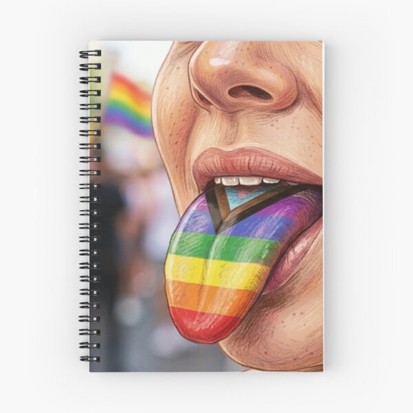 Item preview, Rainbow Pride Tongue Progress Flag Art designed and sold by bakosshops.