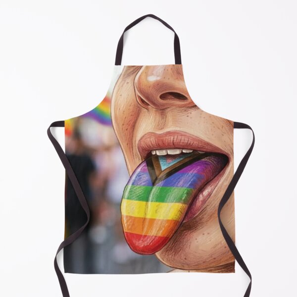 Item preview, Rainbow Pride Tongue Progress Flag Art designed and sold by bakosshops.
