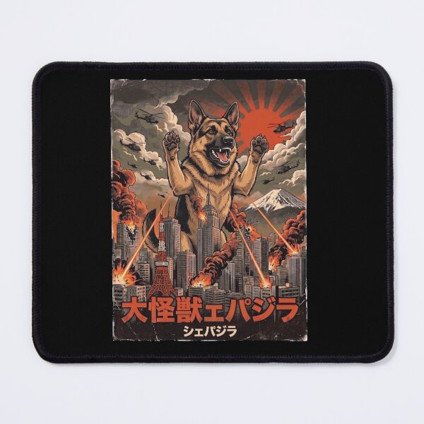 Item preview, German Shepherd Dogzilla Japanese Fuji Art Dog Owner designed and sold by DoodleTortle.