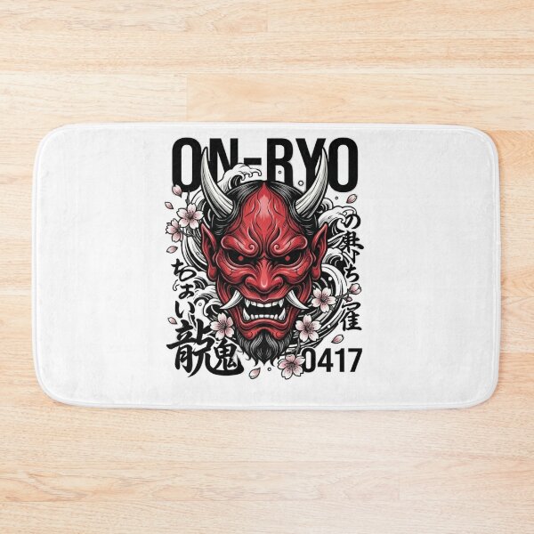 Item preview, Red Japanese Onryo demon mask with cherry blossoms designed and sold by Ahmedsyde.