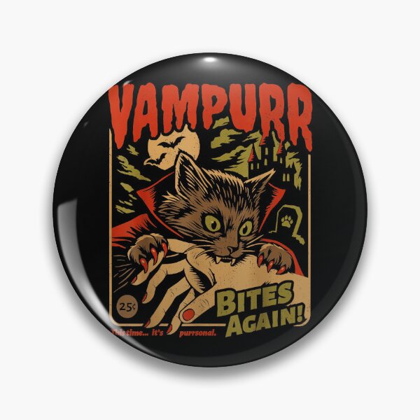 Item preview, Vampurr Bites Again! This Time... It's Parrrsonal. Vampire Cat Halloween Horror designed and sold by SeraXYZ.