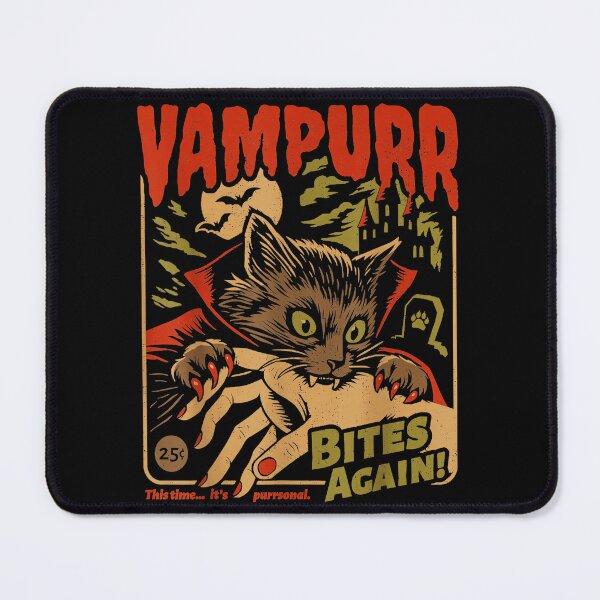Item preview, Vampurr Bites Again! This Time... It's Parrrsonal. Vampire Cat Halloween Horror designed and sold by SeraXYZ.