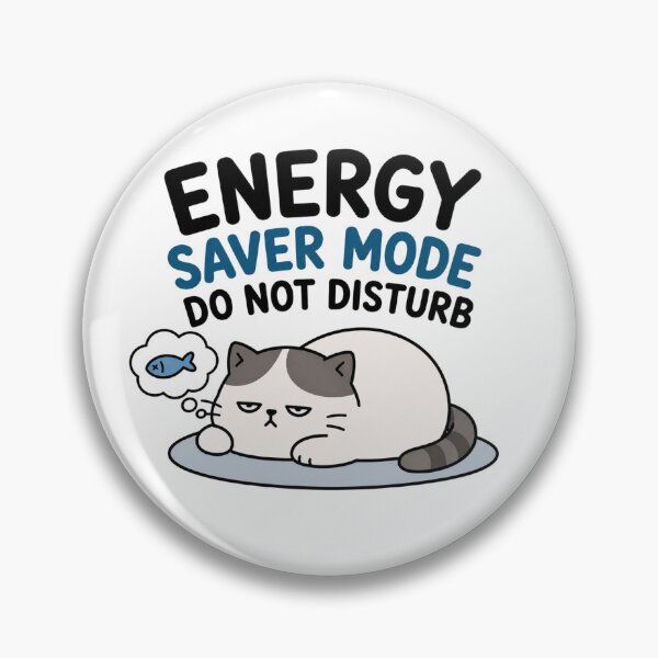 Item preview, Energy saver mode. Do not disturb lazy cat. designed and sold by vecart34.