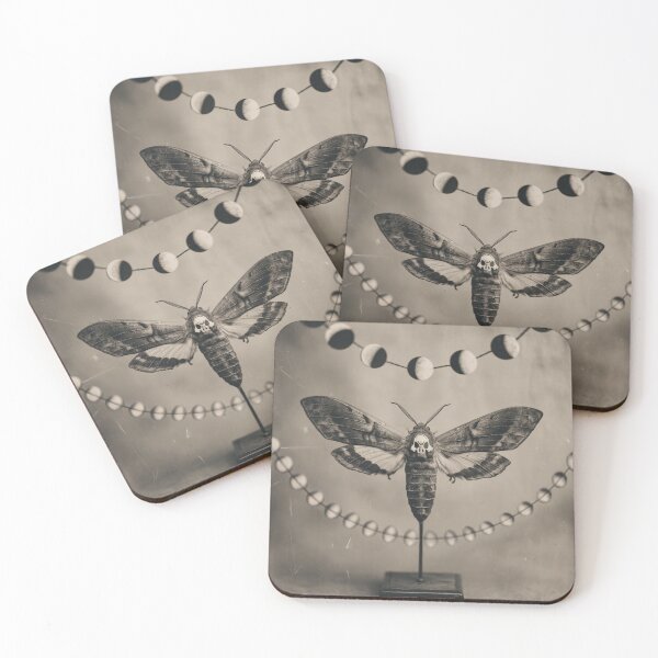 Item preview, Death's Head Moth Moon Phases designed and sold by SpecInkStudio.