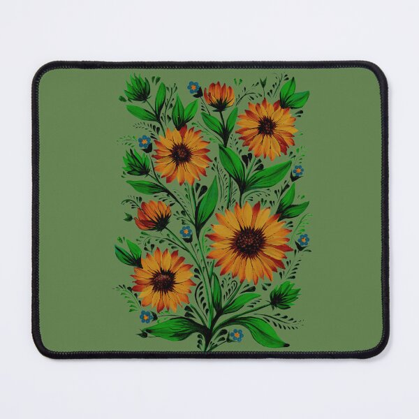 Item preview, Sunflowers on green designed and sold by Zenclover.