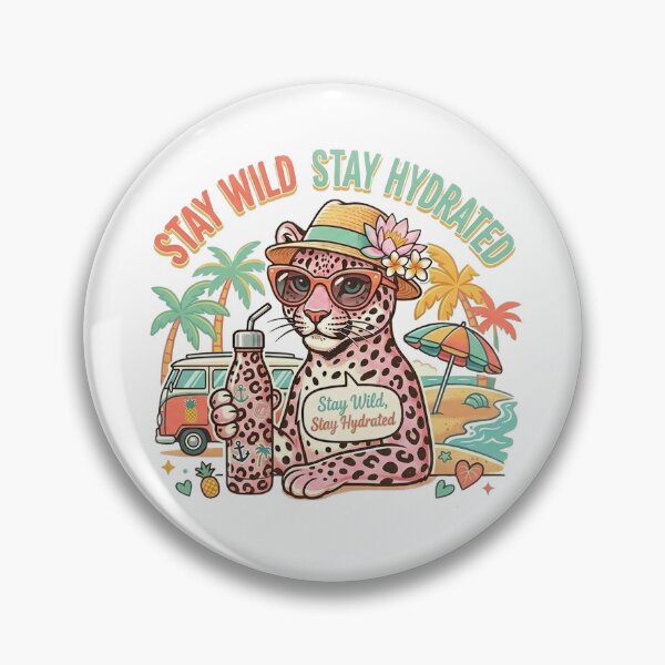 Item preview, Stay Wild Stay Hydrated Summer Vacation Retro Leopard Beac Funny Girltrip designed and sold by Yellowriversss.