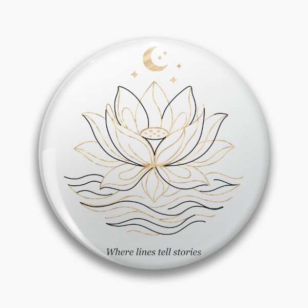 Item preview, The Golden Lotus: A Story of Rebirth - Minimalist Line Art designed and sold by jee532.