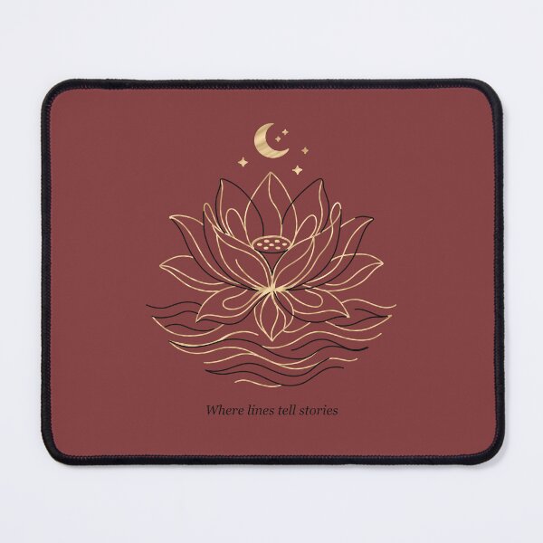 Item preview, The Golden Lotus: A Story of Rebirth - Minimalist Line Art designed and sold by jee532.