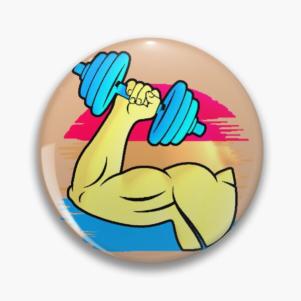 Item preview, Retro 80s Gym Arm Neon Vaporwave Dumbbell designed and sold by AstronautMerch.